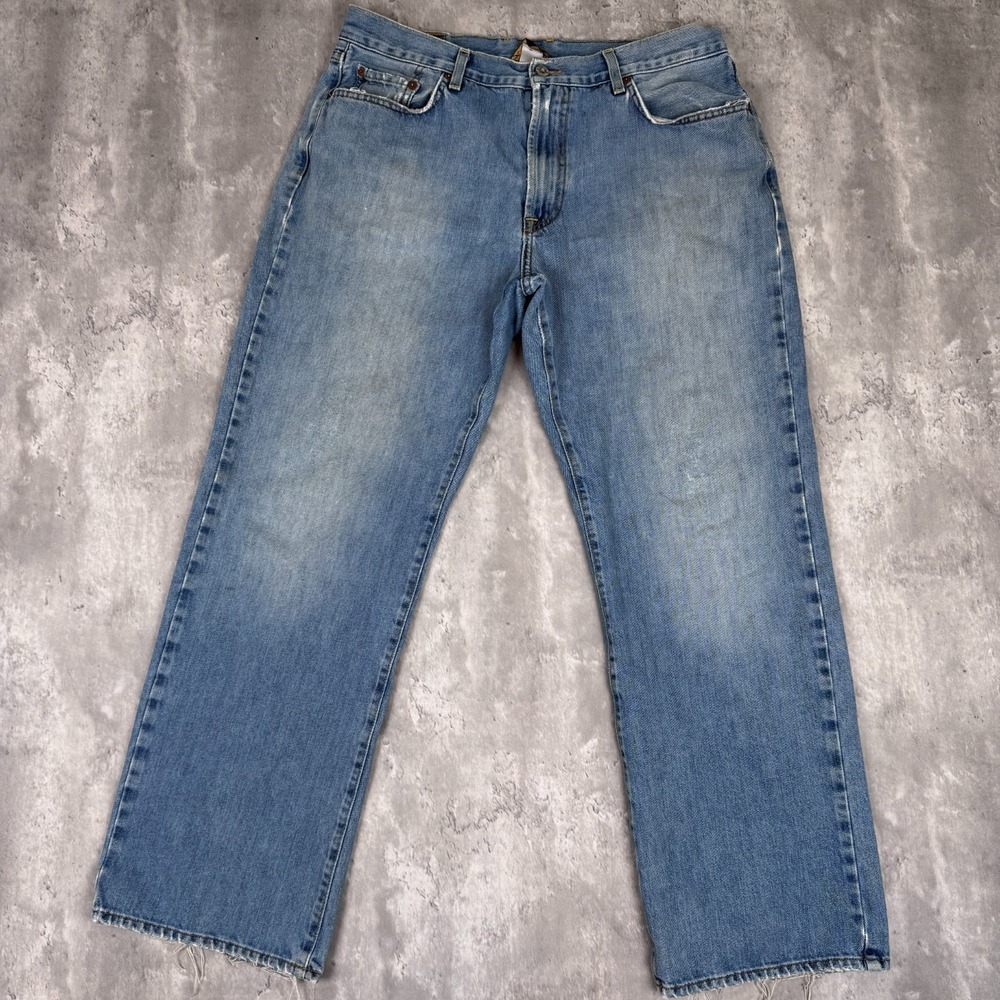 Vintage Lucky Brand Jeans Mens 36x30 Classic Straight Light Wash Blue Stretch